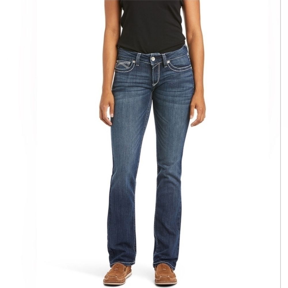 Ariat Blue Mr. Str Ivy Straight Leg Classic Jeans Suze 32R - Picture 2 of 11